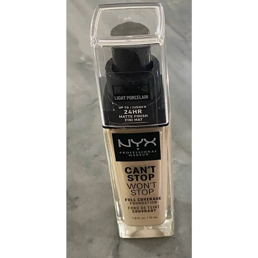 NYX MAKEUP Can't Stop Won't Stop Full Coverage Foundation Light Porcelain